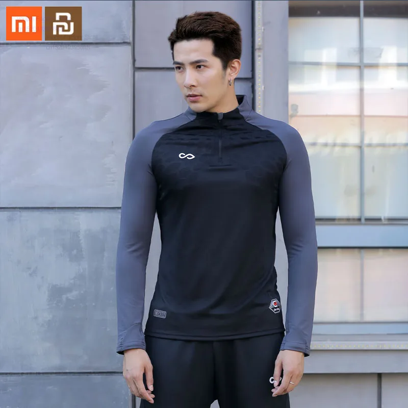 Xiaomi mijia мужской спортивный тренировочный костюм для фитнеса, бега с длинными рукавами, одежда для мужчин, фитнес-колготки, удобный тонкий пошив