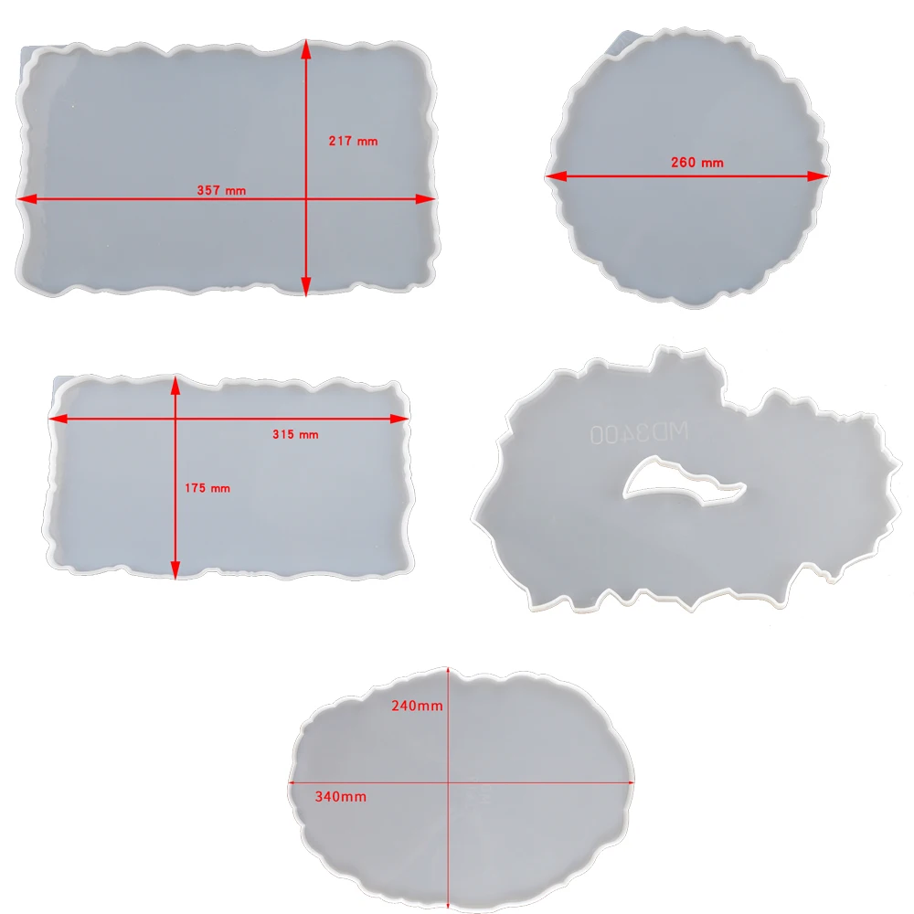

3Pcs DIY Large Tray Resin Mold Set Home Decoration Process Mold Fruit Tray Resin Silicone Base Cup Holder Molds