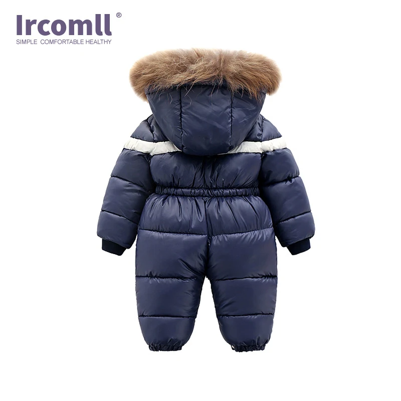 Ircomll; детская зимняя верхняя одежда; Комбинезоны для маленьких мальчиков и девочек; детский зимний комбинезон с густым мехом; теплый комбинезон; Верхняя одежда для малышей