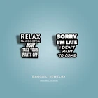 Простые эмалевые значки с черными и белыми буквами, извините, я поздно релейный, куртка, застежка, рюкзак, значки унисекс