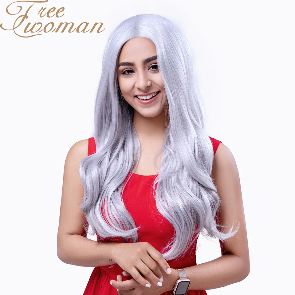 Длинный волнистый синтетический парик FREEWOMAN с естественной линией волос Для