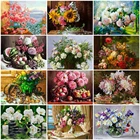 AZQSD DIY без рамки картина маслом по номерам цветы картины холст Европейский Стиль Живопись для взрослых гостиная домашний декор