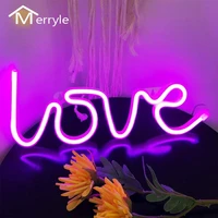 love signs led neon light usb battery powered neon night light wall lamp for girls lover bedroom party wedding club decoration