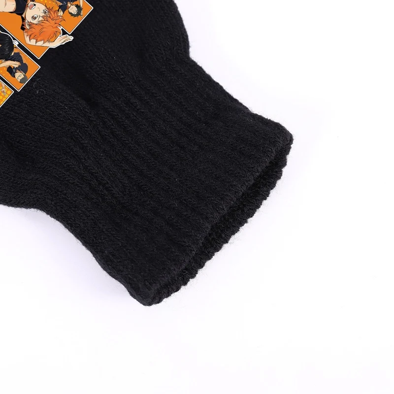 

Anime Haikyuu Knitting Wrist Gloves Mitten Fingerless Gloves Cosplay Accessories For Man Women Christmas Gift