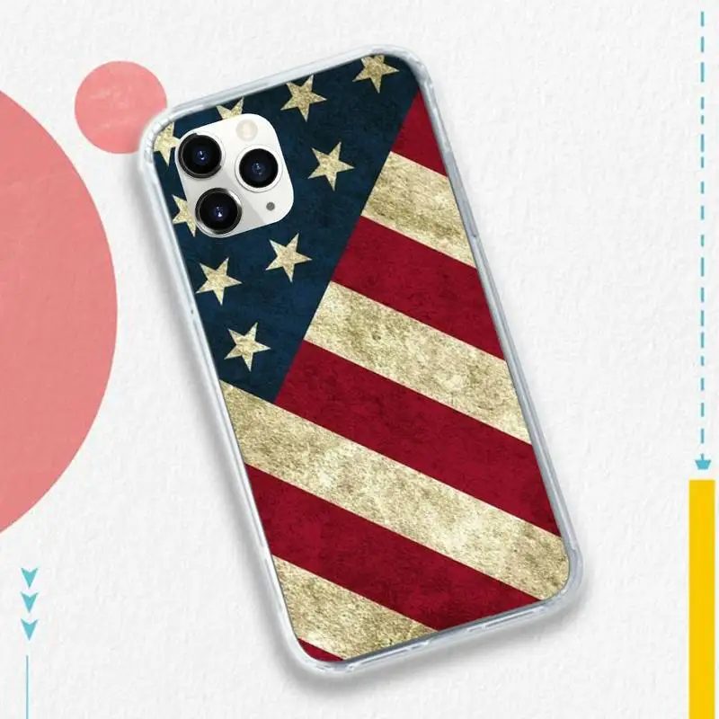 

America USA Flag fashion design Phone Case for iPhone 11 12 mini pro XS MAX 8 7 6 6S Plus X 5S SE 2020 XR luxury design shell
