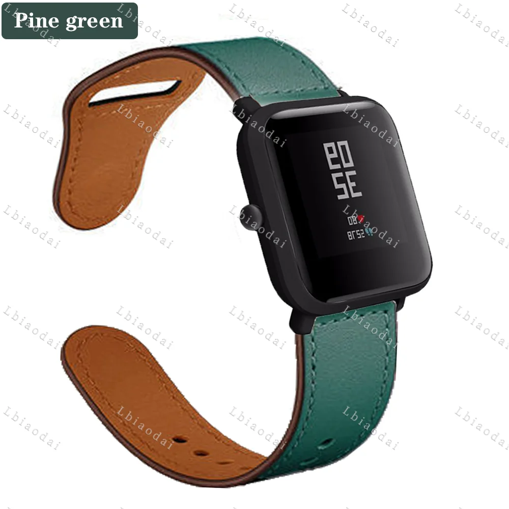 

22mm watch strap For Xiaomi Huami Amazfit GTR 47mm/GTR2/stratos 2/3 Genuine leather watchband sport bracelet Amazfit pace band