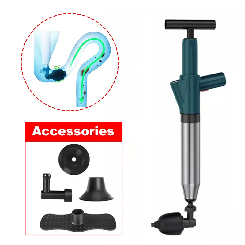 

Bathroom Kitchen Toilet Plungers Drain Unblocker Manual HighPressure Pneumatic Dredge Cleaner Air Drain Blaster Clogged PipeTool
