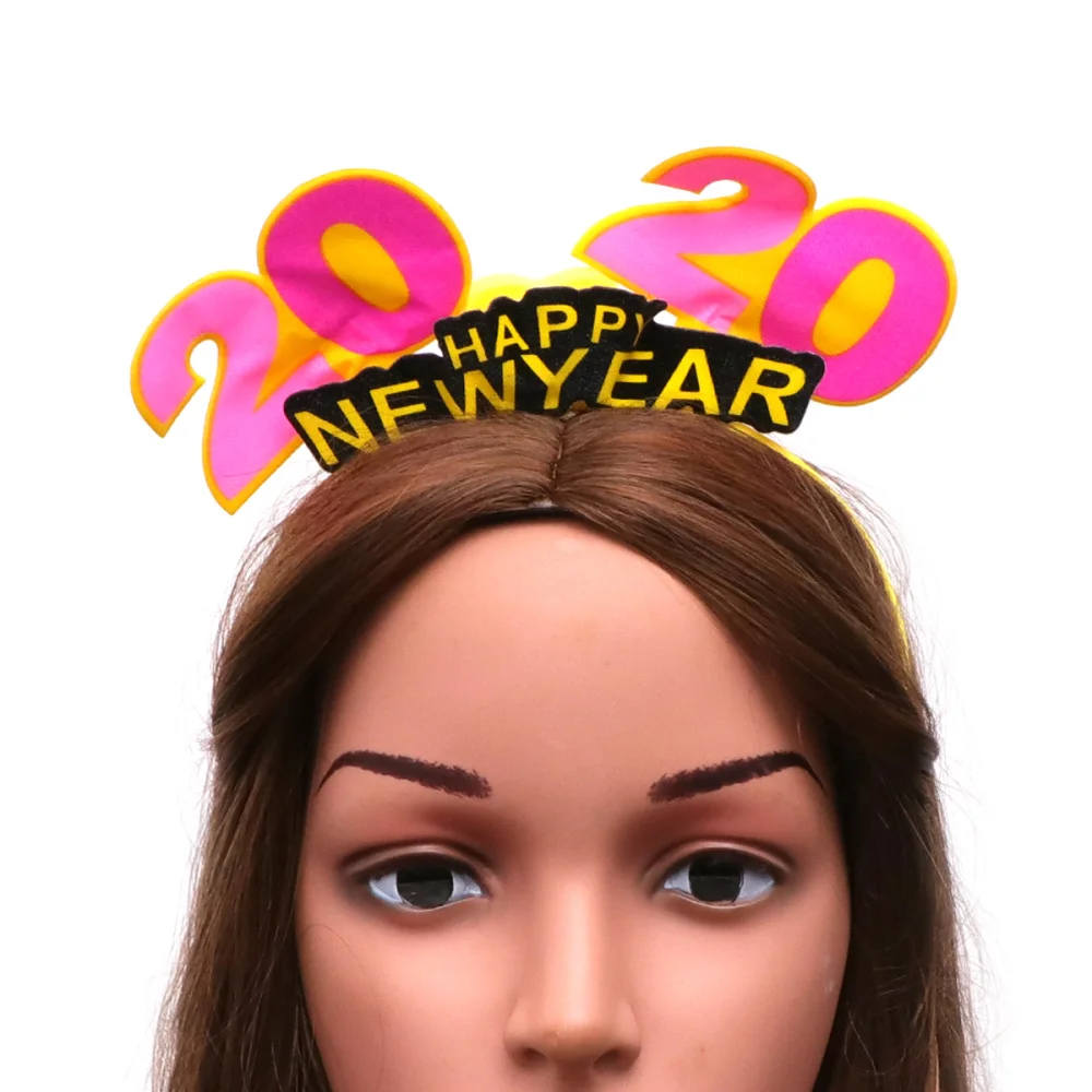2020 HAPPY NEW YEAR Letters Headband Creative Beautiful Glowing Decor for Girls (Random Color) | Дом и сад