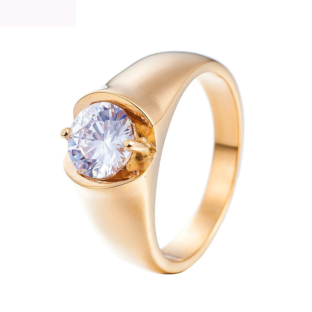 

Luxury Engagement Fashion Jewelry Rings Titanium Steel Wedding Lover Finger Ring For Men And Women Party Gifts Free Shipping