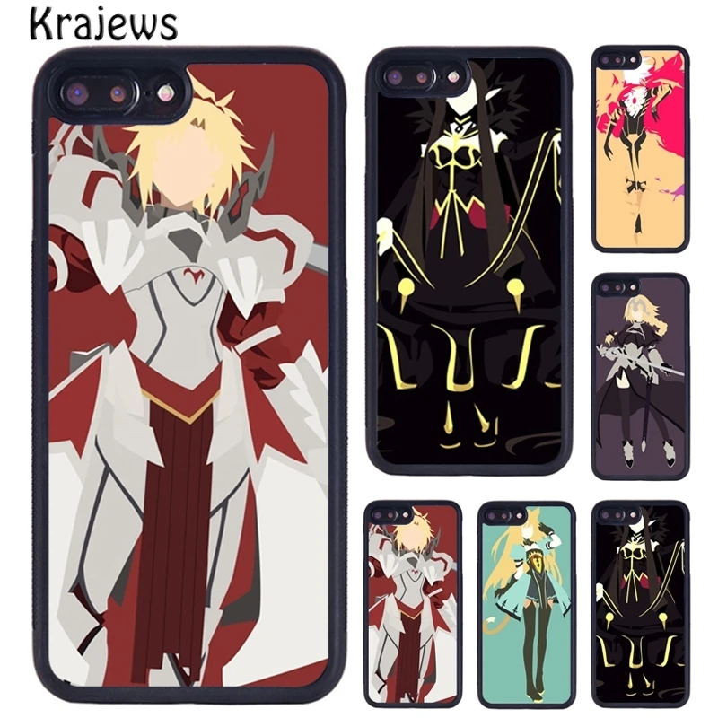 Krajew Fate Apocrypha минималистичный резиновый чехол для телефона iPhone 5 6S 7 8 plus 11 12 Pro X XR XS Max