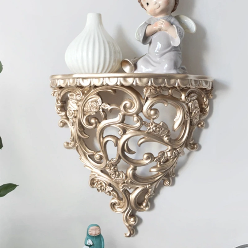 

2 Pcs Decorative Shelves for Living Room Ornament Flowers Wall Hanging Storage Rack Decor Home, Small & Large