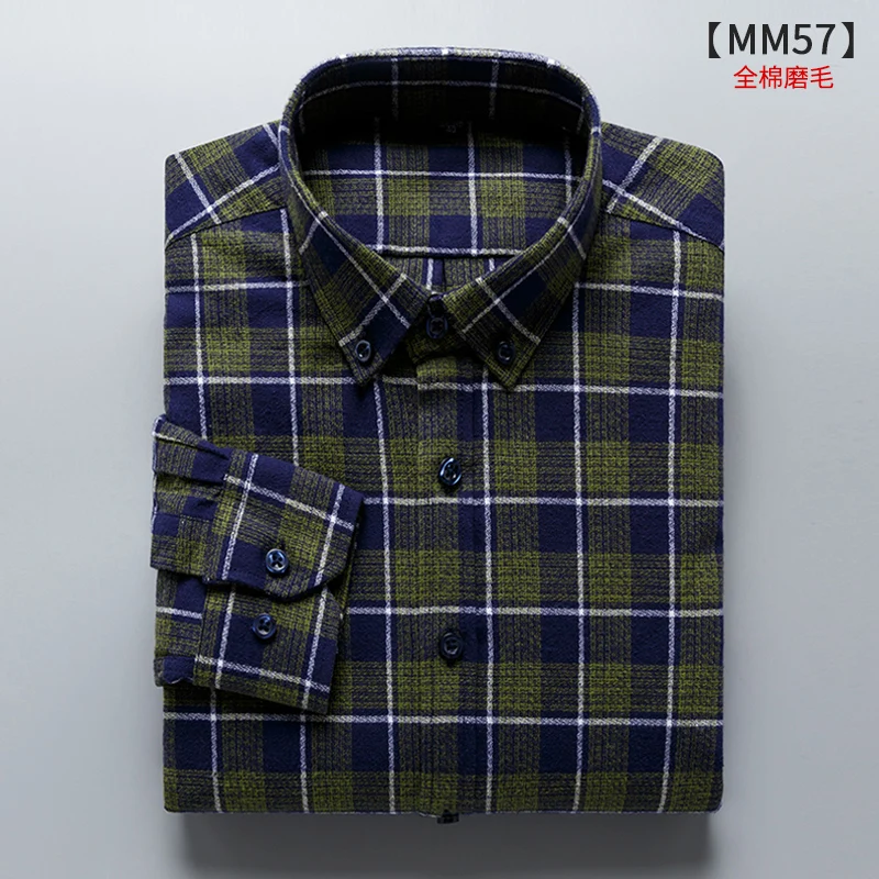 Плюс-Размер 5XL 6XL 7XL 8XL подушки из чистого хлопка в клетку модные рубашки с длинным рукавом для мужчин толстый парень дизайн формальный Social 110 кг 120 кг 130 кг