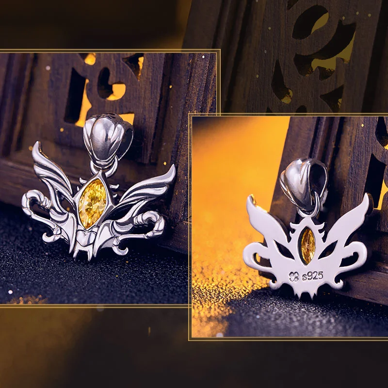 

[The Land Of Warriors]Douluo Continent Anime Tiger Ring Necklace 925 Sterling Silver Dou Luo Da Lu Shrek Action figure Gift
