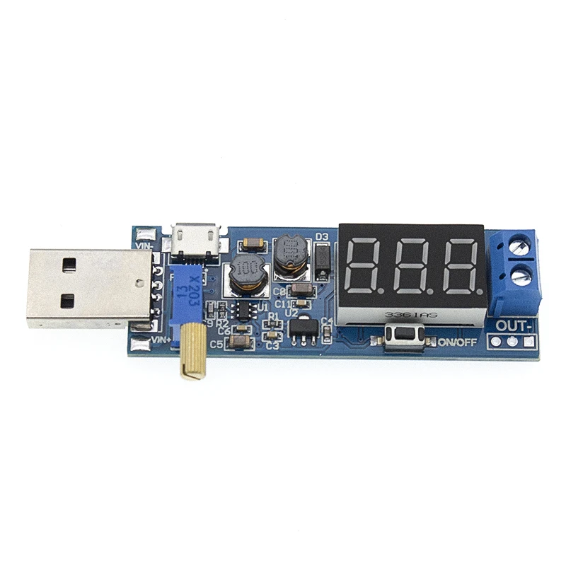 DC-DC 5 В до 3 В/12 USB повышающий/понижающий модуль питания регулируемый Повышающий