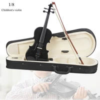 18 black children acoustic violin fiddle with case bow rosin with accessories for children beginners performance