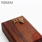 Серьги-гвоздики женские нестандартные из серебра 925 пробы в Корейском стиле