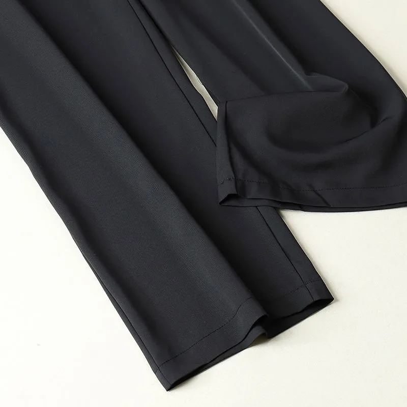 

New Spring Korean Fashion Women Asymmetry High Waist Wide Leg Pants All-Matched Casual Loose Pants Femme Long Trousers