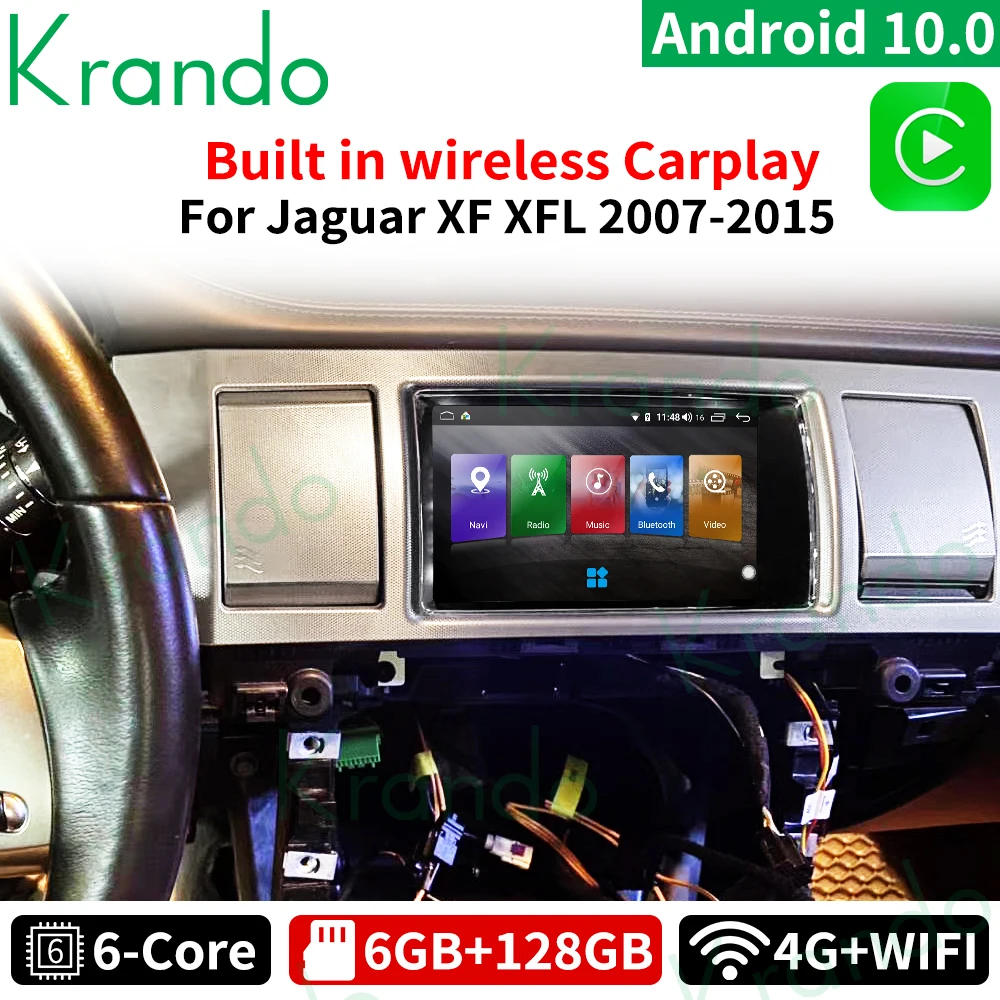 

Krando 7"Android 10.0 Car Multimedia Tablet for Jaguar XF XFL 2007-2015 Auto Audio Video Radio Tape Recorder Stereo GPS Carplay