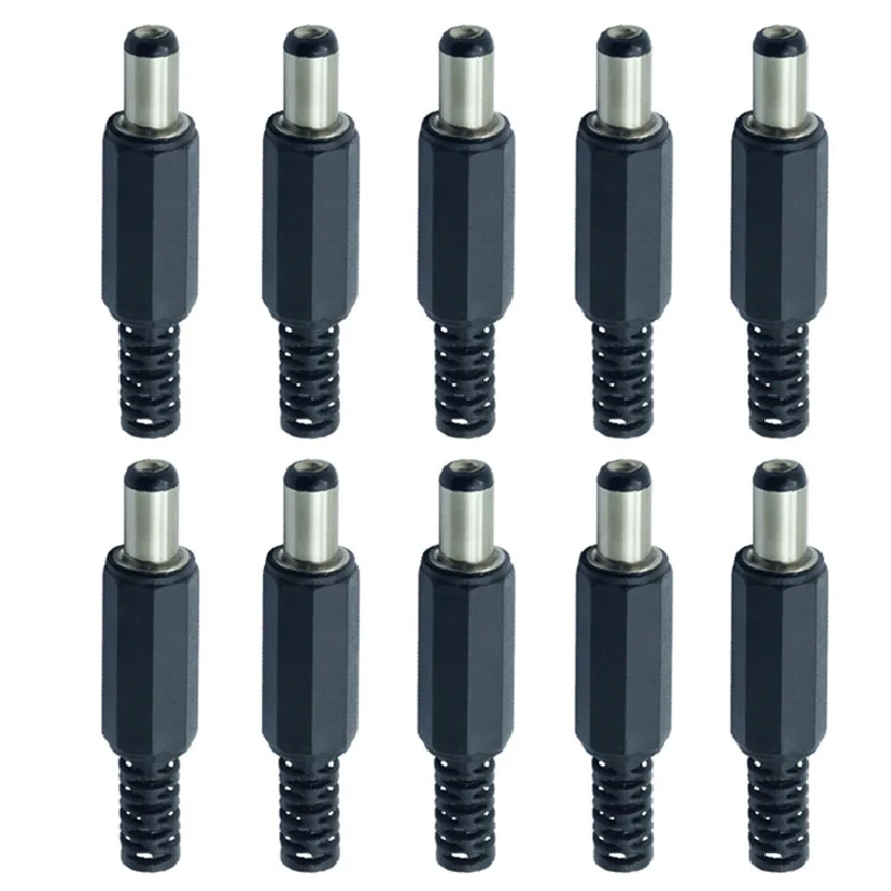 

10Pcs DC Connectors DC Power Jack Plug Adapter Cctv Camera Security System for DIY Cctv Accessories 2.1*5.5MM