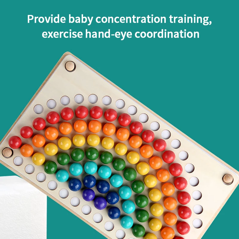 

Детская математическая игра, деревянные игрушки Монтессори, руки, мозг, обучение, зажим, бусины, головоломка, доска, Детские Ранние развиваю...