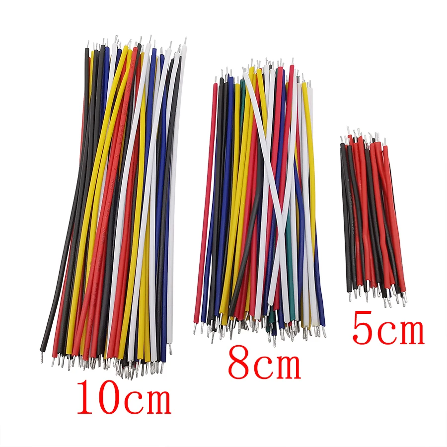 130 шт 24 AWG Tin покрытием макет электронный Перемычка комплект 5/8/10 см с двойными