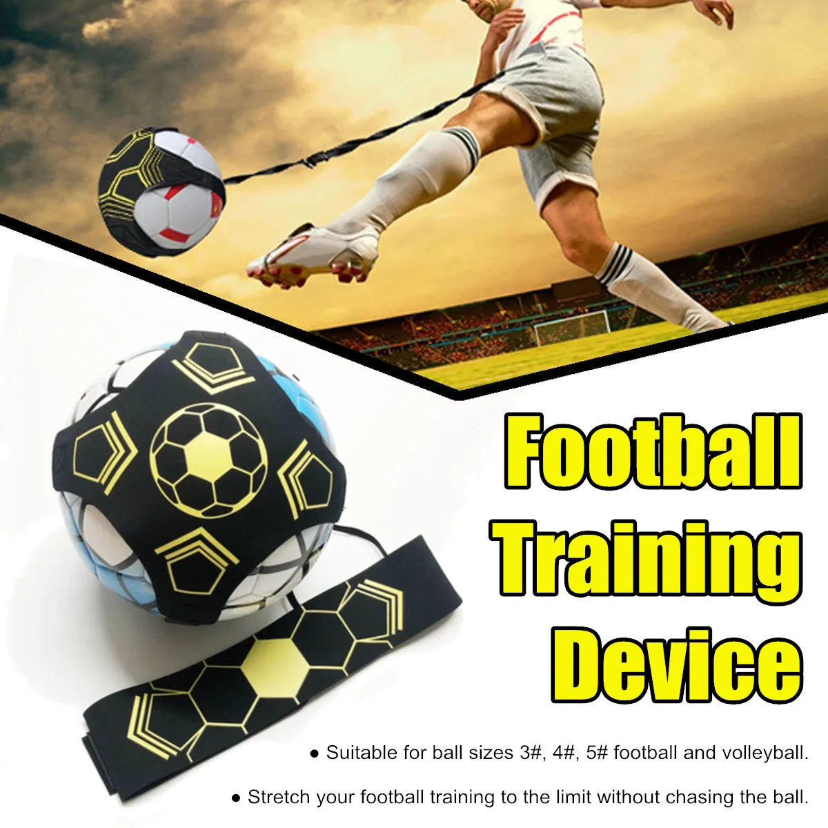 

Adult Youth Football Training Device Ball Net Primary Secondary School Students Soccer Goal Training Single Round Banda