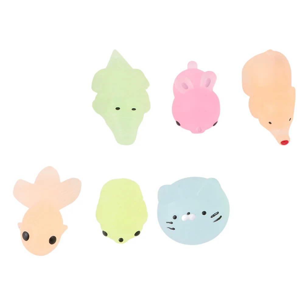 

6pcs Adorable Luminous Stretchy Playthings Depression Toys (Random Style)