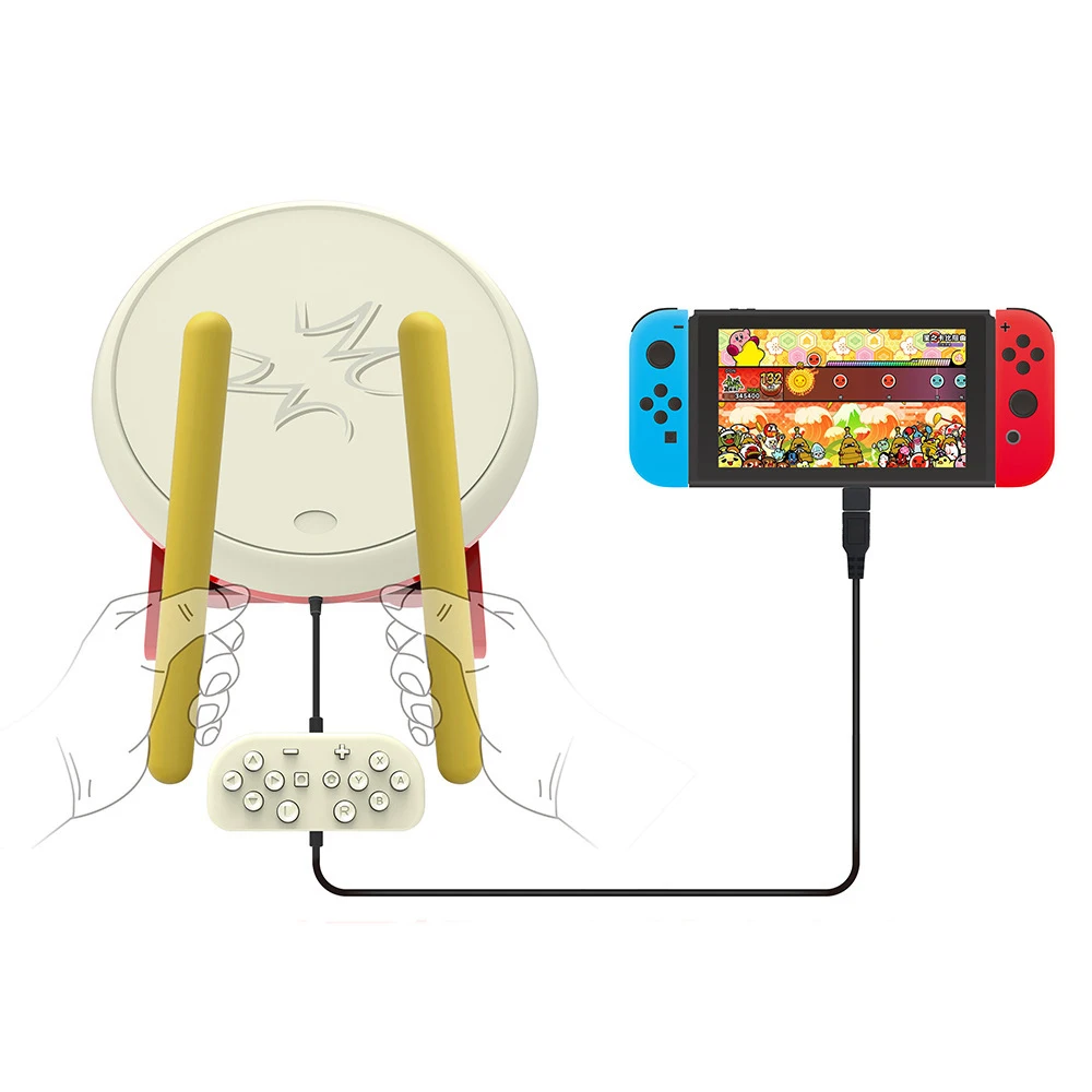 Для Nintendo Switch NS Taiko drums tick Kit игровые палочки видеоигры цилиндрическая емкость с ручкой Powstro рукоятка Joy-Con консоль специальные барабаны