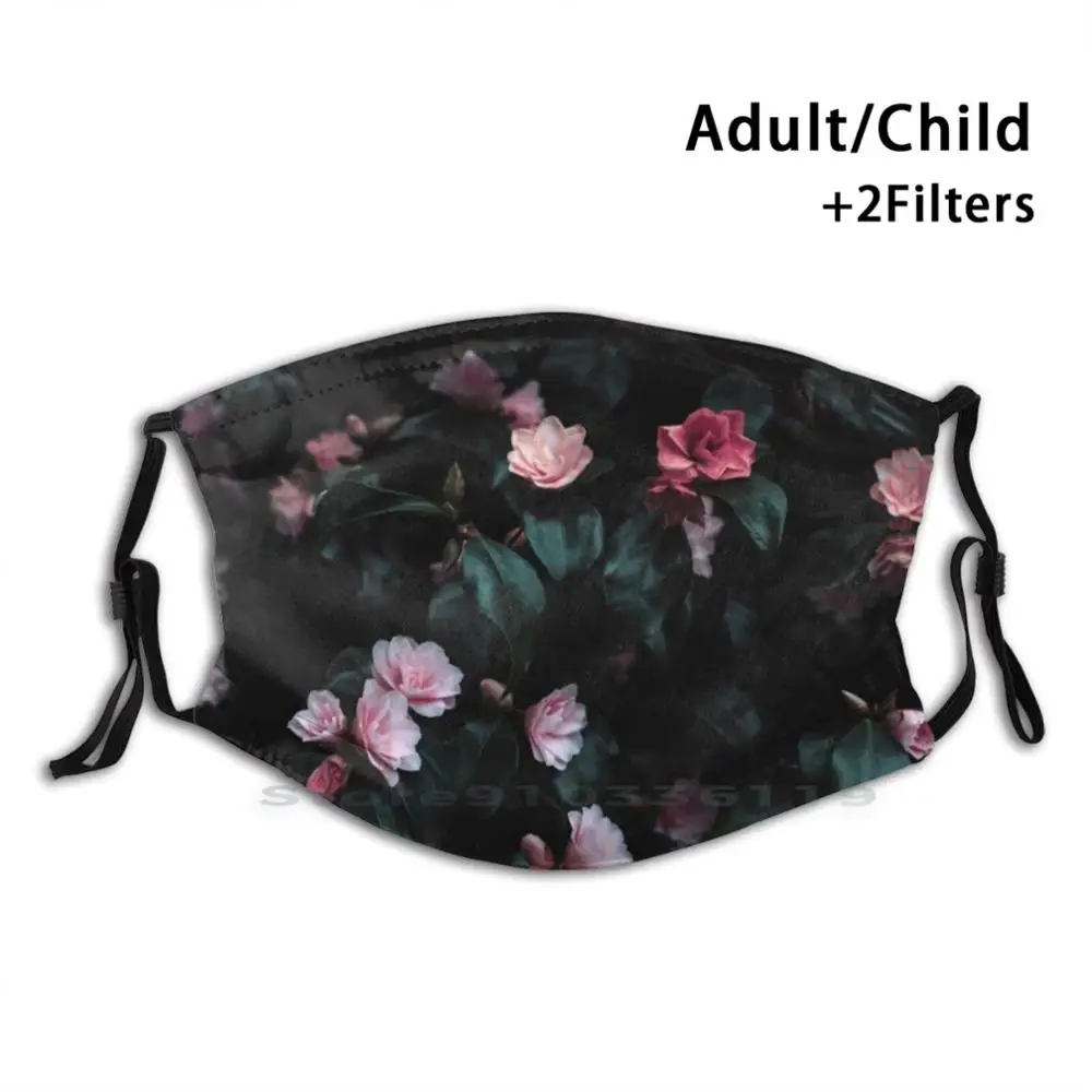 

Маска многоразовая детская с фильтром Pm2.5, красивая натуральная, с цветочным принтом, красивая, зеленая, розовая, белая