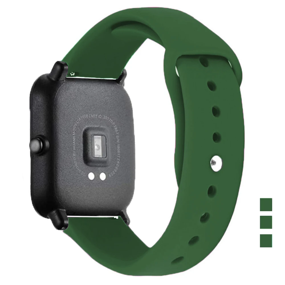 Ремешок силиконовый для Amazfit GTS 2 2e браслет GTS2 Mini GTR 42 мм/47 мм bip/pace 20 мм/22 - купить по
