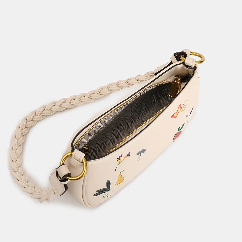 

Famous Luxury Brand 2021new Fashion Ladies High-quality Embroidered Chain Baguette Underarm Bag All-match Crossbody Shoulder Bag