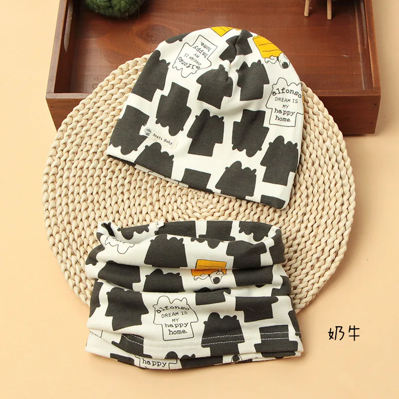 2020 новый зимний весенний хлопковый комплект шапка и шарф из двух предметов для