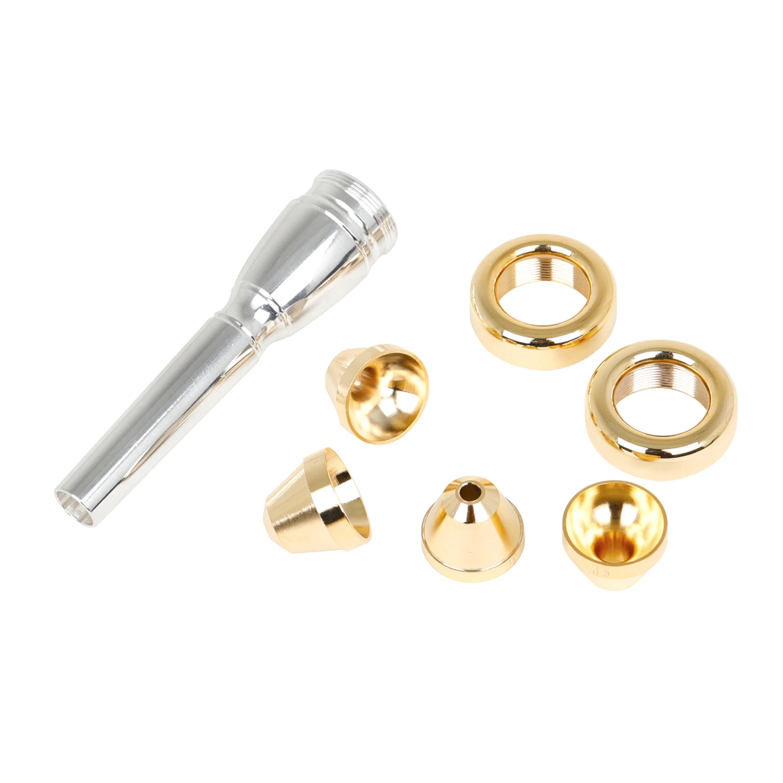 

Brass Silver Plated Trumpet Mouthpiece Set Suitable for 3C 2C 2B 3B Horn Mouthpiece for Beginners & Professional Players