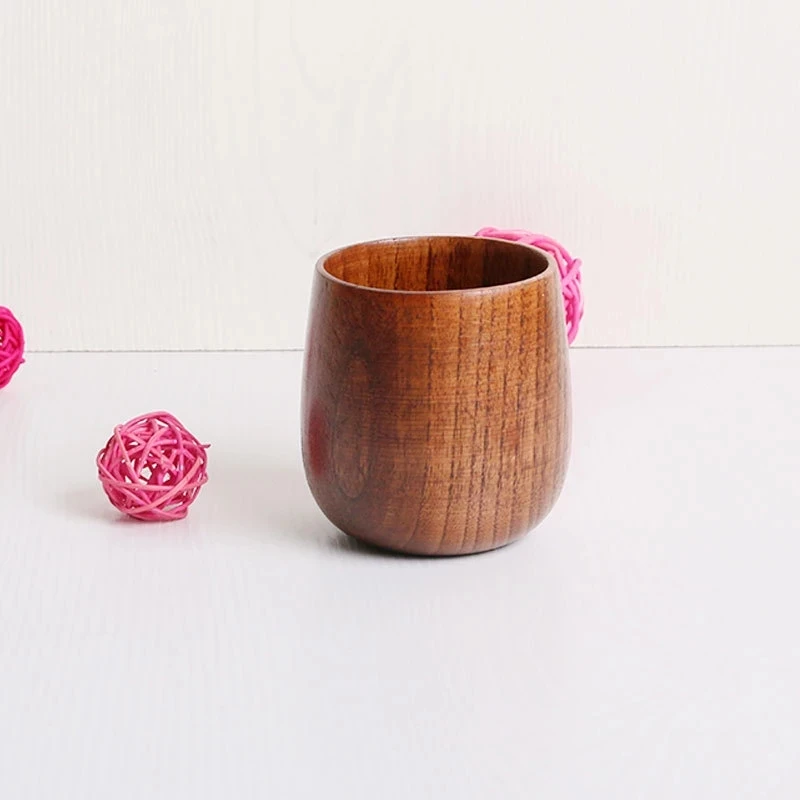 

Natural Solid Wooden Tea Cups Wine Coffee Water Drinking Beer Cup Mug