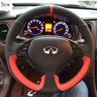 Подходит для Infiniti New Qx50 G25 G37 Q50l FX35 QX60 под заказ Кожа Замша Чехол рулевого колеса автомобиля набор автомобильных аксессуаров