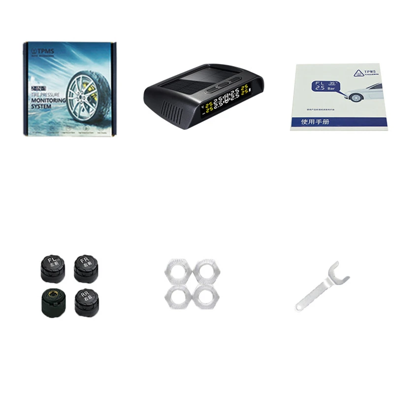 

Solar Tire Pressure Monitor Wireless Tire Pressure Monitor Car General Tire Pressure Monitor TPMS C200