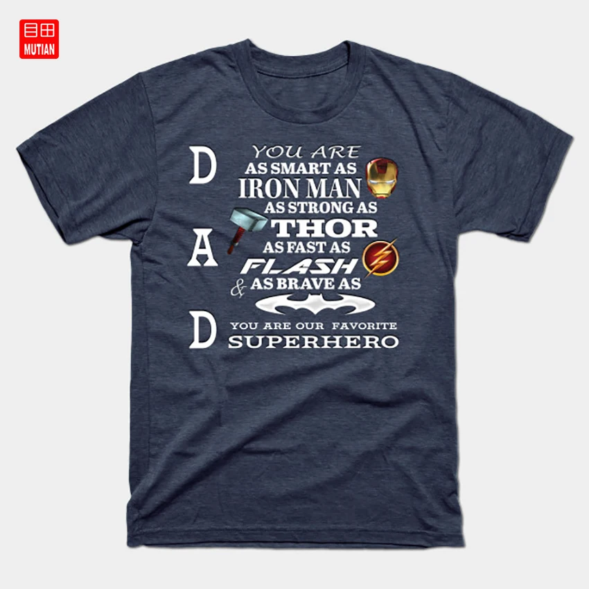 Футболка с супергероями для папы забавная любимая дочери супергерои папа Тор