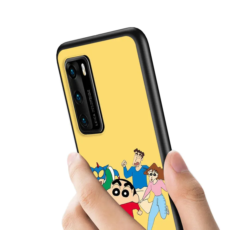 

Crayon Cute for Huawei P40 P30 P20 P10 Pro Lite E Plus 4G 5G P9 P8 Lite P Smart Z S Plus Soft Black Phone Case