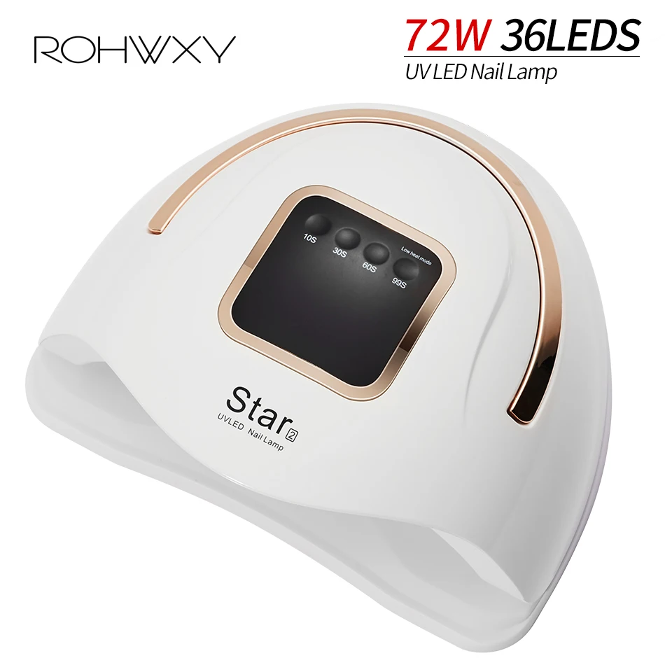 ROHWXY Star2 72 Вт гель Лаковая лампа Lcd Сушилка для ногтей УФ сушки всех видов арта
