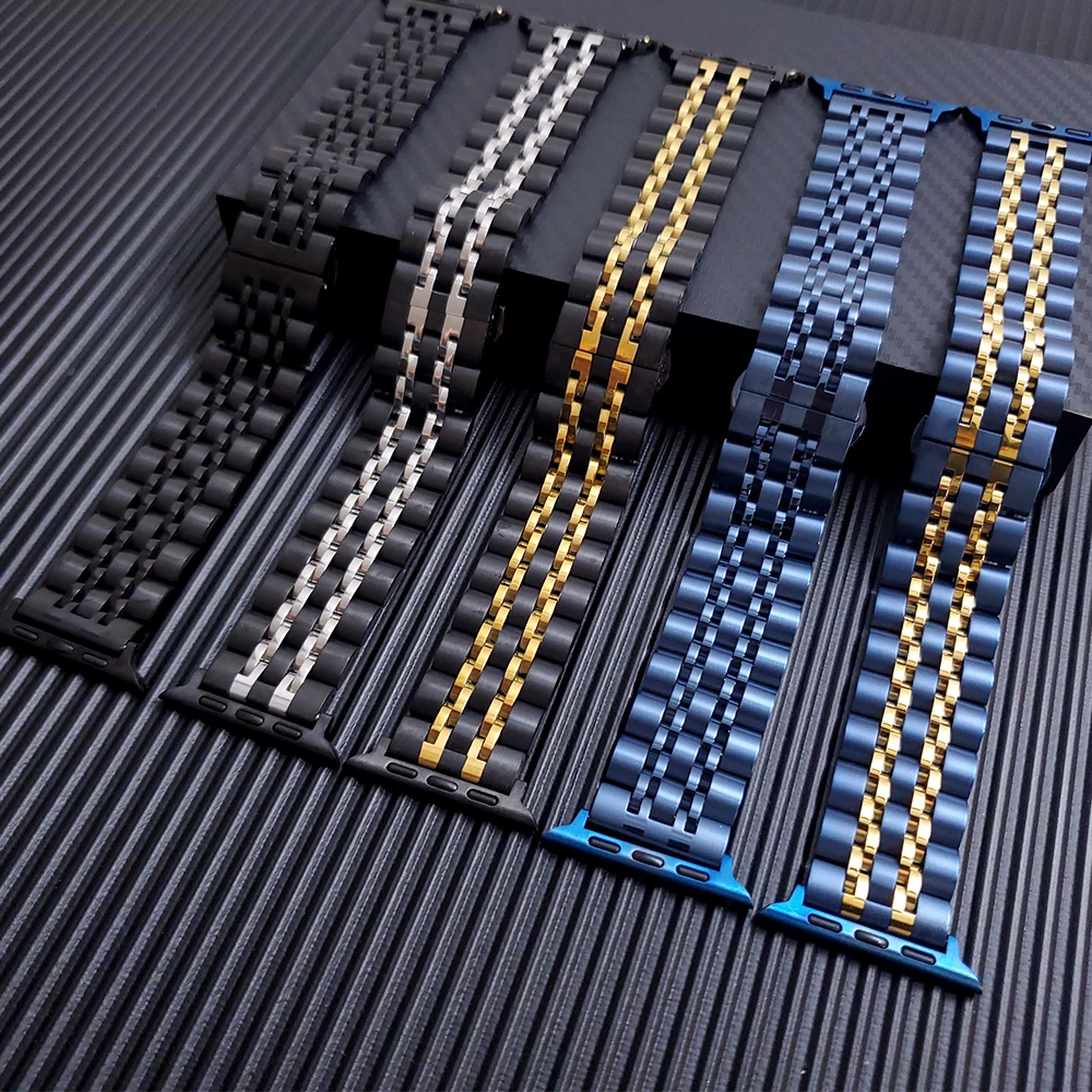 

Stainless steel metal Wrist Strap Band For Apple Watch Series 6 SE 5 4 44mm 40mm bands Watchband For iWatch 42mm 38mm Bracelet