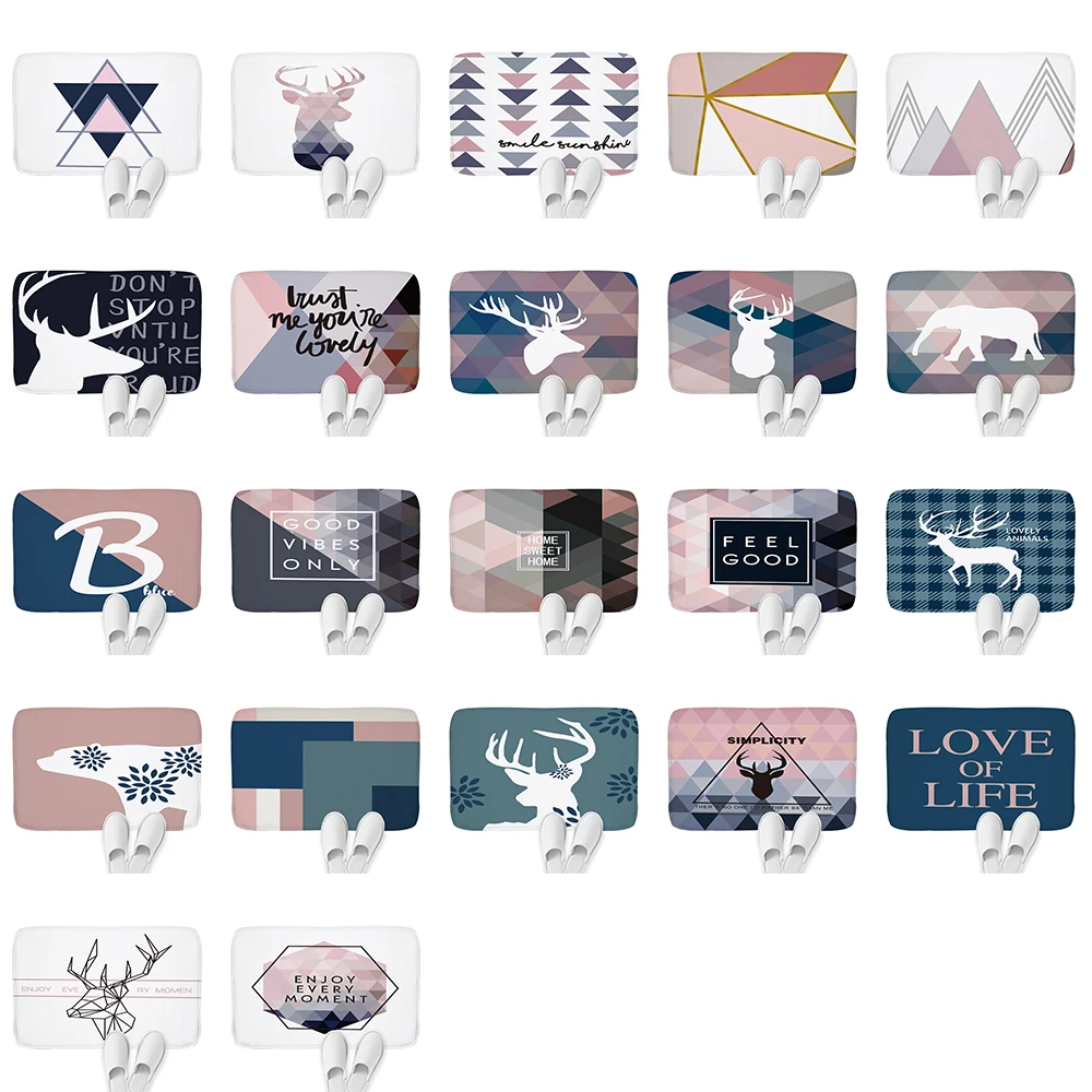 Нескользящие современные роскошные коврики с головой единорога и оленя домашний