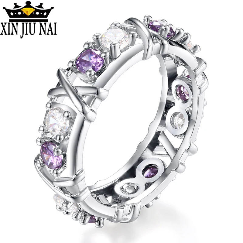 

Женское Обручальное кольцо с фианитом, роскошное кольцо для влюбленных, цветное ювелирное изделие