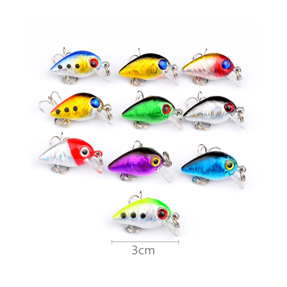 10 шт./лот 3 см 1 5 г Кривошип приманки для рыбалки набор встроенный стальной шар