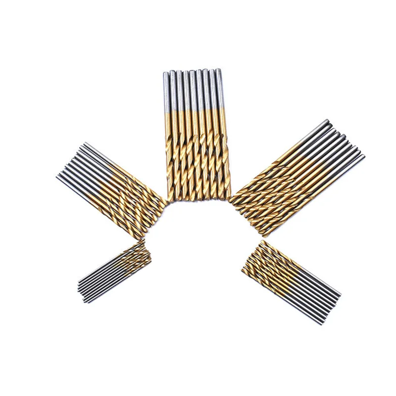 Набор спиральных Сверл с титановым покрытием высокоскоростная стальная