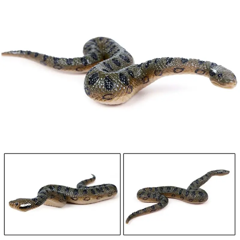 Fake Realistic Rubber Toy Snake North US Green Anaconda Scary Halloween to Scare Birds Props