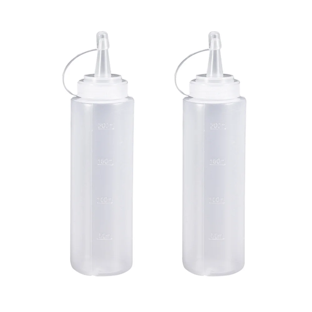 

8pcs Practical Salad Bottle Squeeze Bottle with Lid Durable Squeeze Bottles for Home Kitchen (230ml)