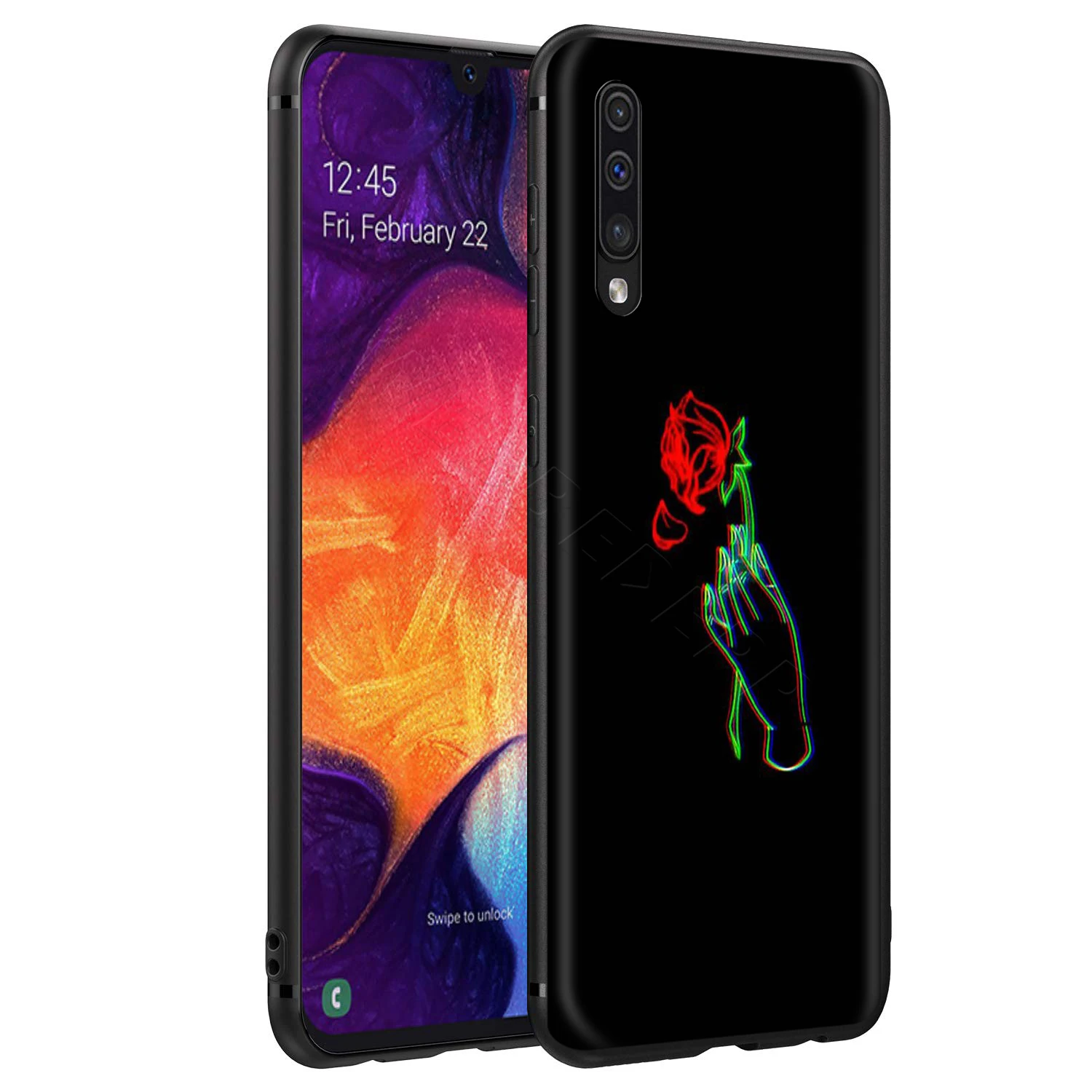 Webbedepp черный эстетичный розовый чехол для Samsung Galaxy A3 A5 A6 Plus A7 A8 A9 J6 M20 A10S A20S A30S A40S
