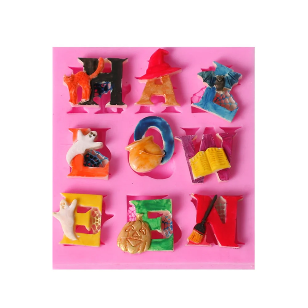 Хэллоуин Ведьма призрак тыква буквы торт форма Сделай Сам торт| |