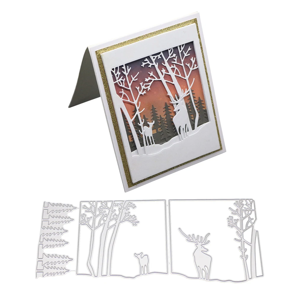 Новый креативный фон лесное тиснение режущий пресс-форма инструмент-шаблон для