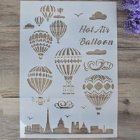 hot sales hot air balloons card template diy craft stencil scrapbooking wall painting